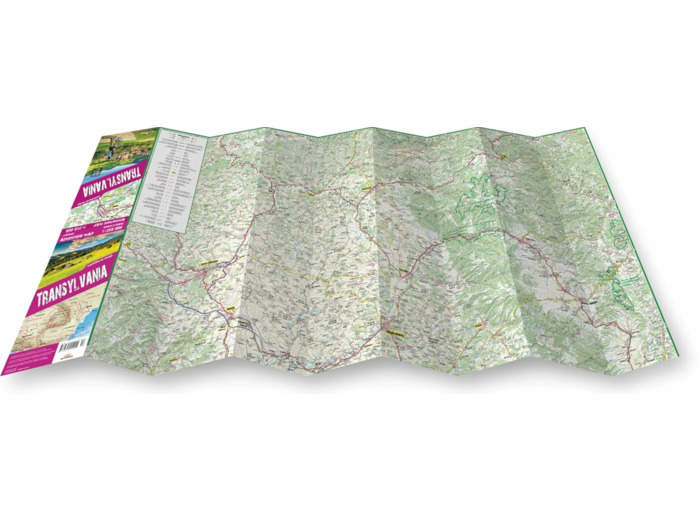 TRANSYLVANIE 1/250.000 (CARTE GRAND FORMAT LAMINEE D'AVENTURE TQ). TRANSYLVANIA - ANGLAIS