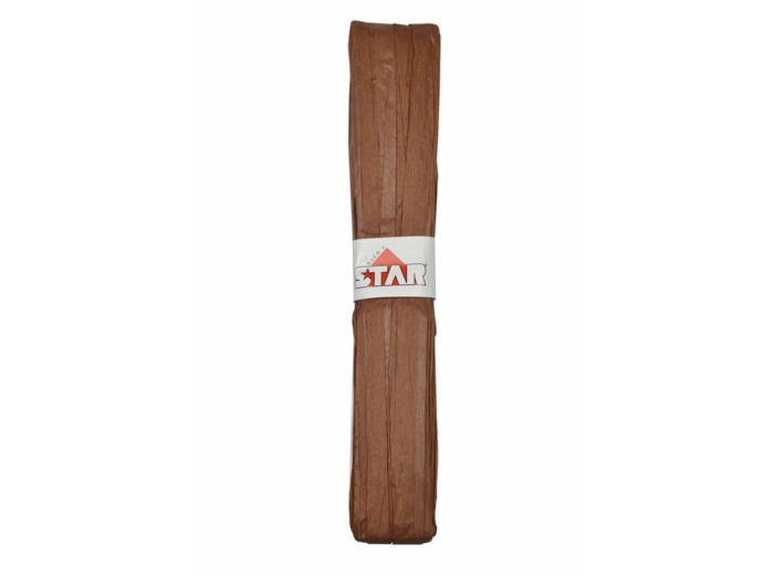 Ruban raffia papier 15 mm de large 50 metres de long marron