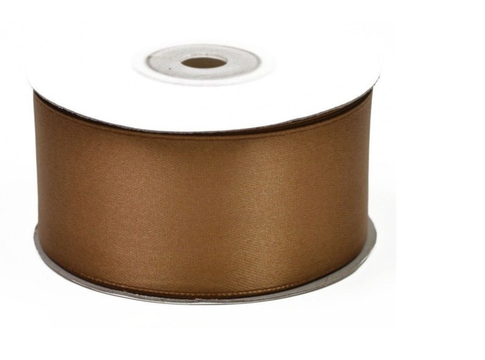 Ruban satin 38 mm de large bobine de 25 m marron clair ( PLUS CLAIR QUE SUR LA PHOTO )