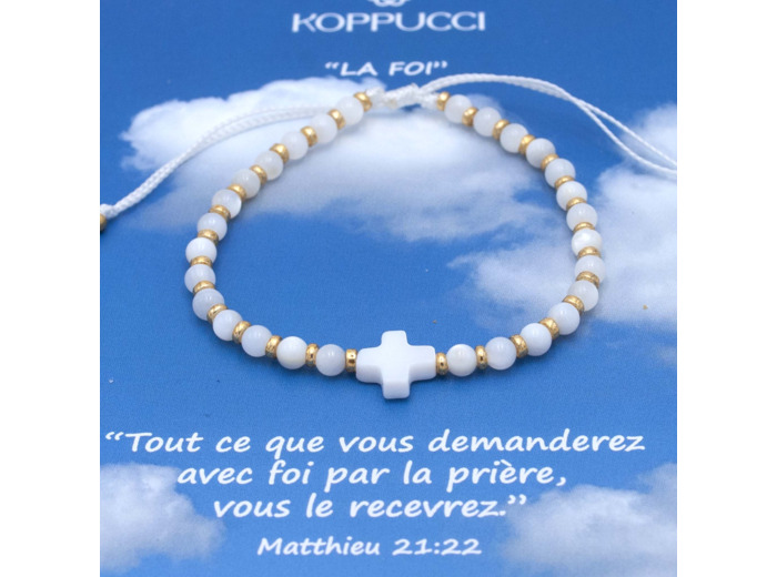 "LA FOI" bracelet nacre