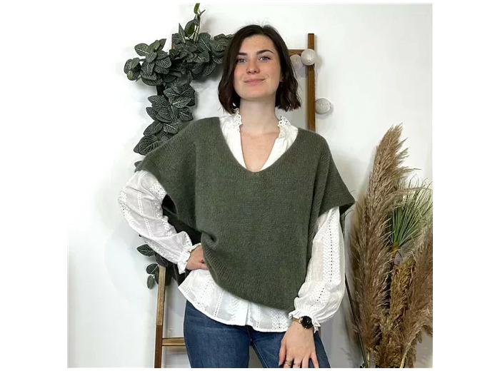 K133- Pull Mohair (Tu) 🇮🇹 (kaki)
