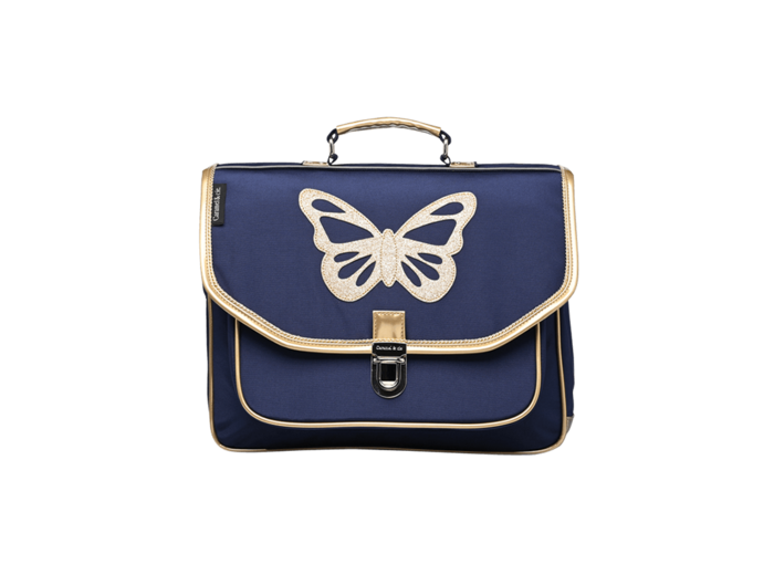 Cartable moyen Papillon Bleu