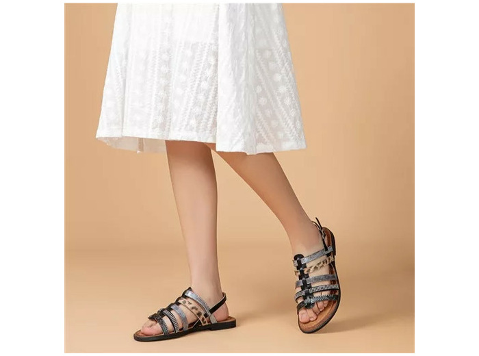 R420- Sandales spartiate (T36-T41) (noir)