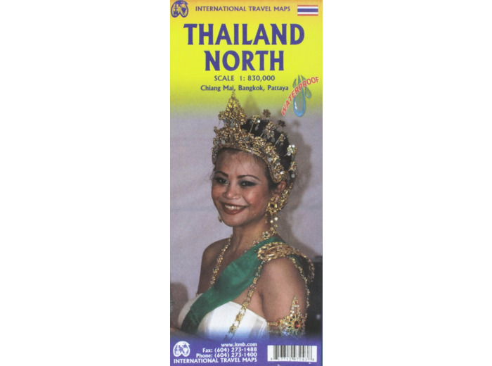 THAILAND NORTH 1:830 000 WATERPROOF MAP