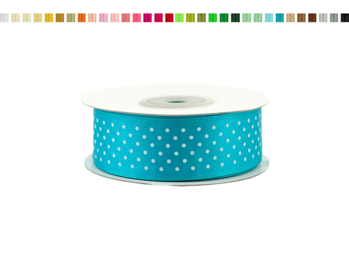 Ruban satin a pois 25mm de large 25m de long