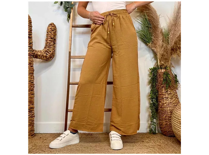 L761- Pantalon flou large 1er PRIX (Tu) (taupe)