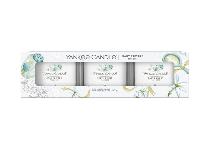 LOT DE 3 VOTIVES EN VERRE - TAKC BEBE