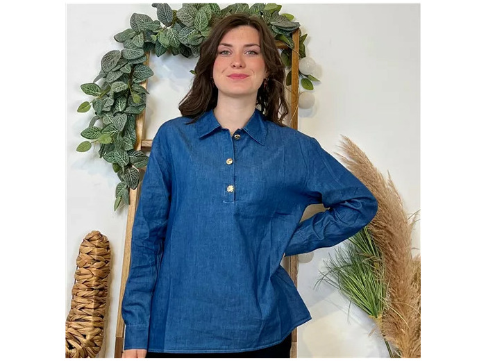 K118- Vareuse denim "By One" (T36-T38) (denim)