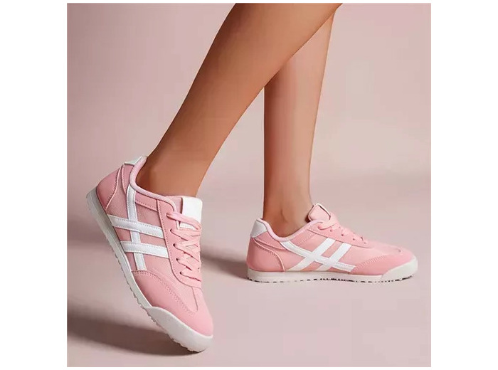 R431- Tennis Basse dentelle (T36-T41) (rose)