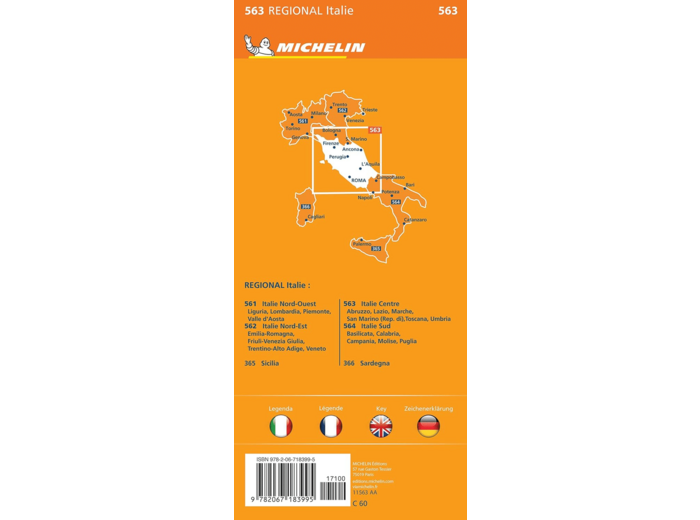 CARTE REGIONALE ITALIE CENTRE