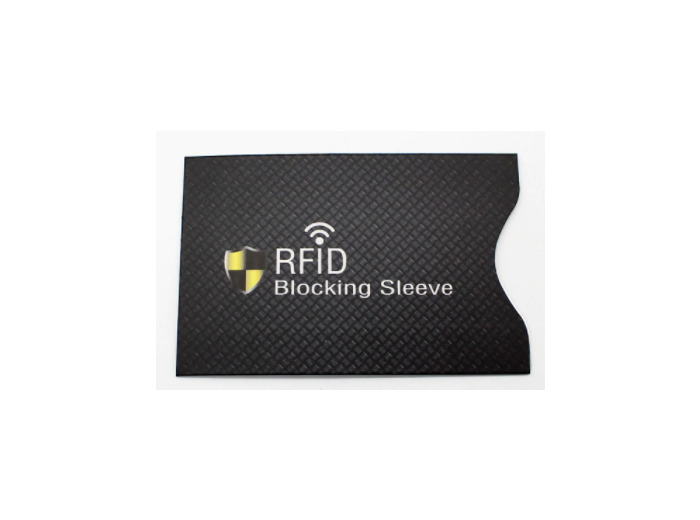 Etui de protection carte bancaire RFID blindé anti-scan Carton Noir