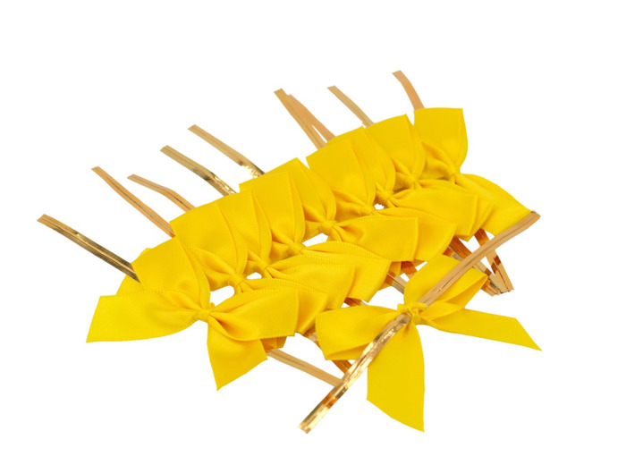 Noeuds en satin 5cm, 10 pièces Jaune