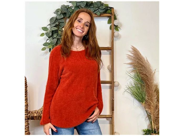 K121- Pull « Pilou Pilou » (Tu) 🇮🇹 (rouille)