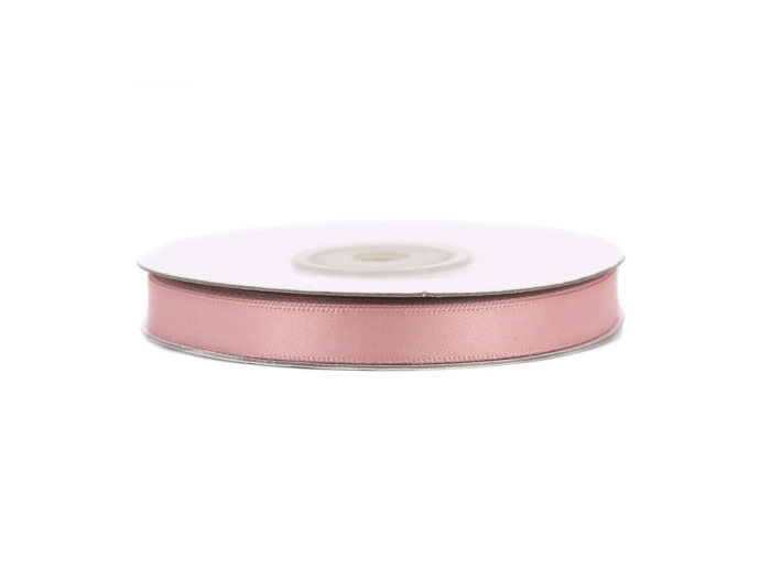Ruban satin double face 10 mm de large 20 metres de long Vieux rose