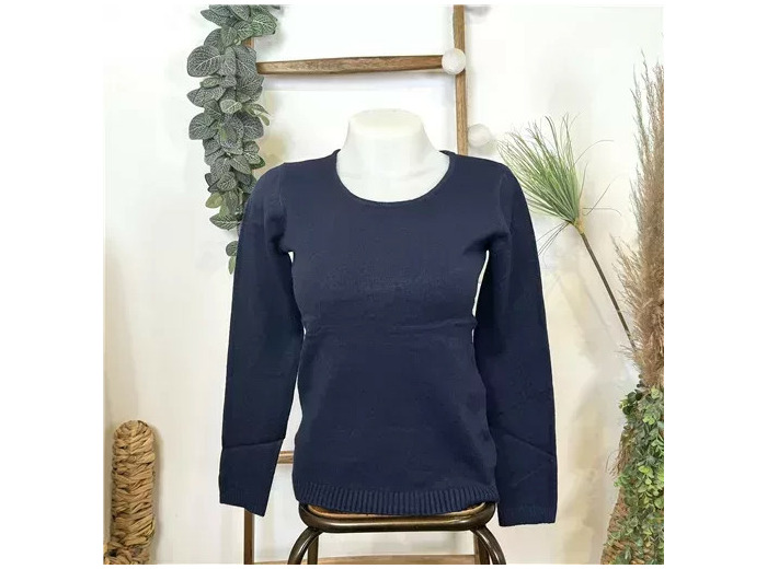 Y251- Pull Laine Cachemire "Tricotonic" (les T36&40) (marine)