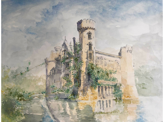 Aquarelle du Château de la Motte Chandeniers