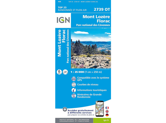 2739OT MONT LOZERE, FLORAC, PN DES CEVENNES / RECTO