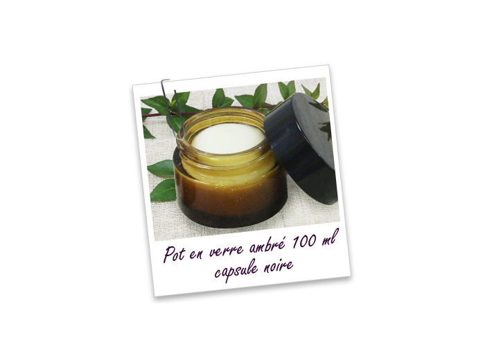 Lot de 6 pots en verre ambré