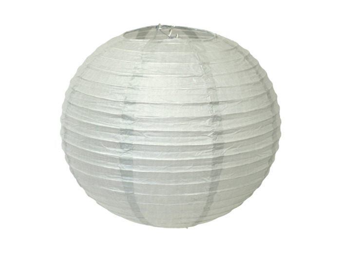 Lampion en papier de soir de 20 cm de diametre Gris