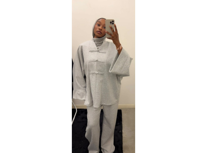 Ensemble jogging oversize brandebourgs