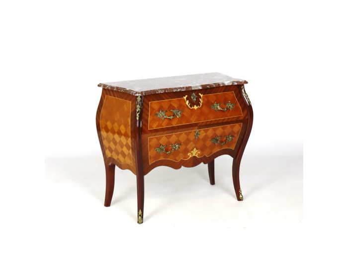 Commode bombée avec plateau en  marbre, Ryden möbler AB, Nybro (Suède )