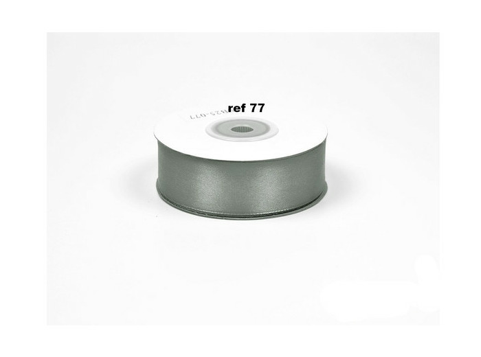 Ruban satin gris clair foncé 077 Largeur 25 mm