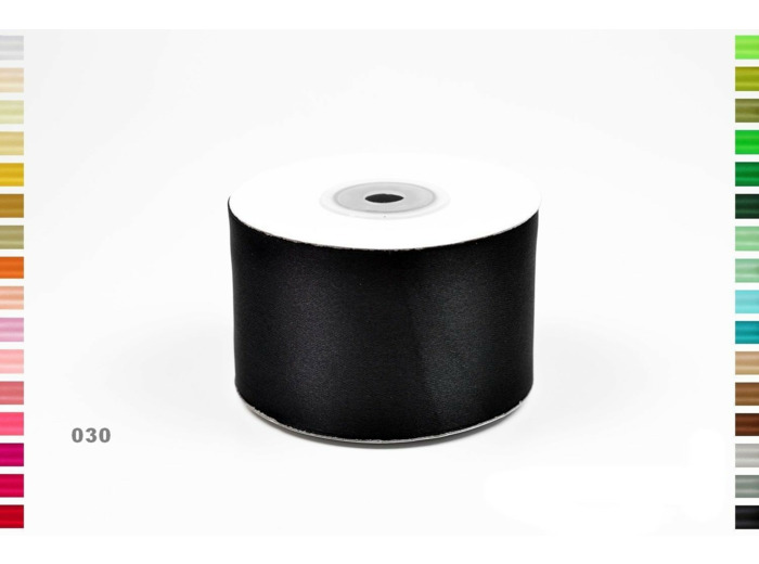 Ruban satin noir 030 Largeur 50 mm