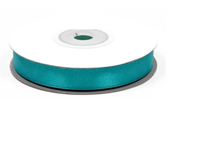 Ruban satin turquoise foncé 340D largeur 12 mm