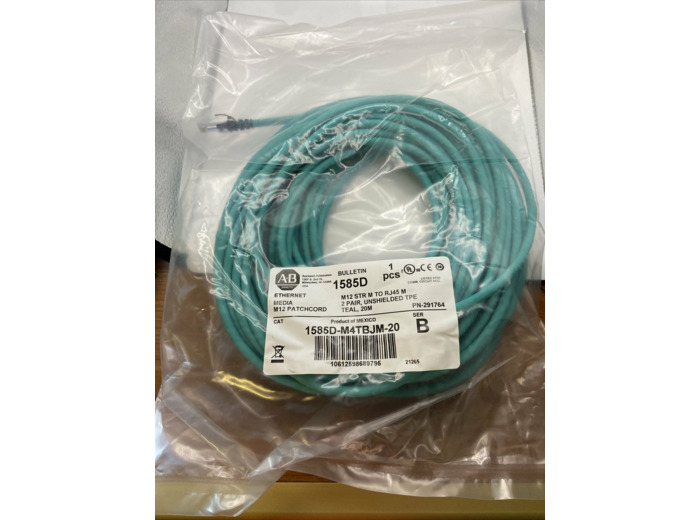 Allen Bradley 1585D-M4TBDM-20 Ethernet M12 mâle droit 20 mètre