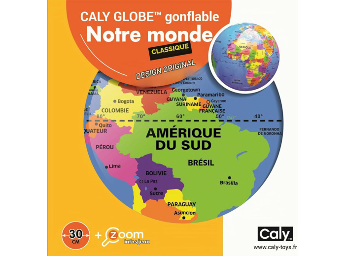 CALY GLOBE GONFLABLE MONDE