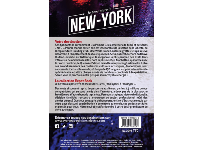 JE PARS VIVRE A NEW-YORK.