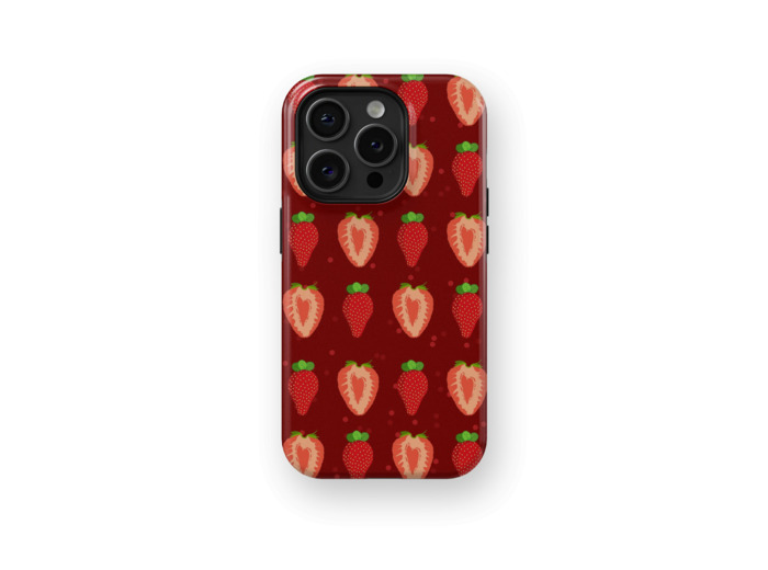 Strawberries Wall | Coque de téléphone 3D 2en1 Ultra-résistante