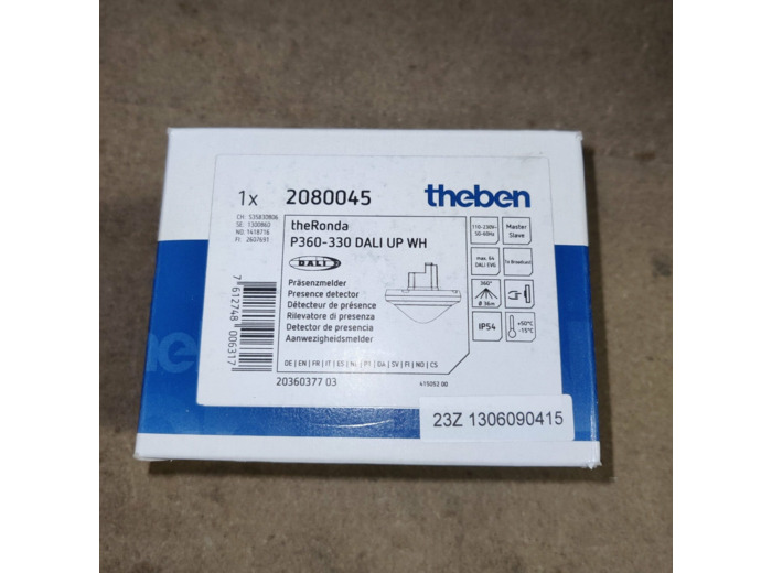 Theben 2080045 plafond Détecteur de présence 360 ° blanc IP54