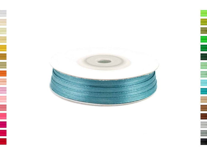 Ruban satin bleu petrol 347 largeur 3 mm