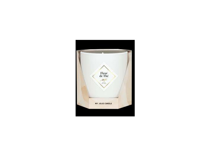 Bougie Parfumée aux Notes de Freesia, Jasmin, Musc - Bijou Collier Noir Inclus