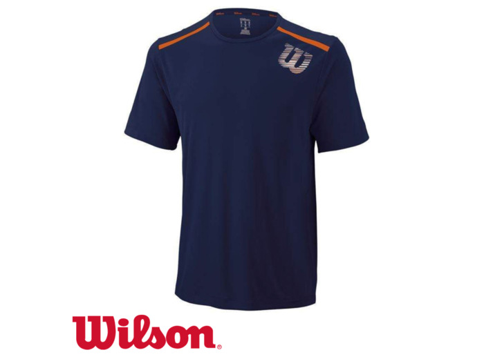 WILSON TEE-SHIRT M SP LINEAR BLUR PRINT Crew Navy Wil