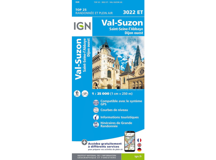 3022ET VAL SUSON ST SEINE L'ABBAYE DIJON OUEST