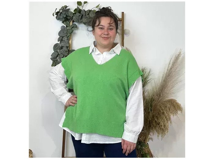 K550- Pull sans manche (Tu) (vert pomme)