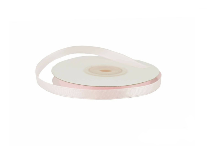 Ruban satin rose tendre 123 Largeur 6 mm