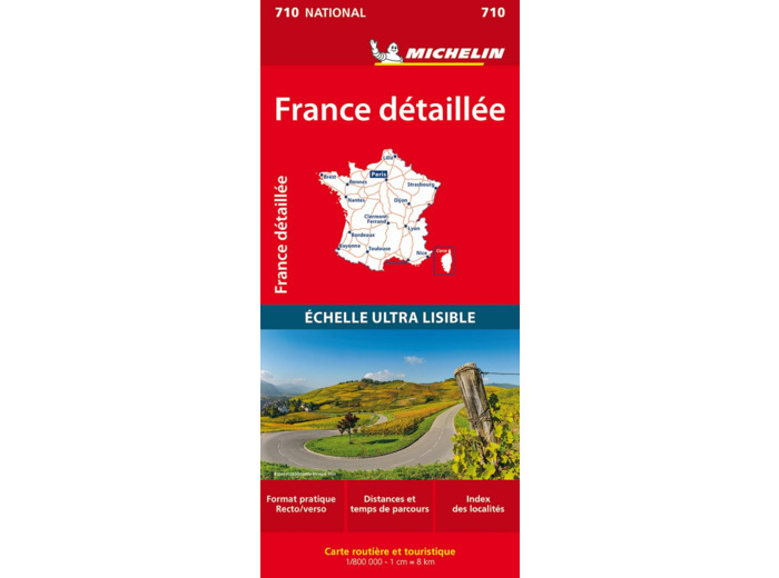 CARTE NATIONALE FRANCE DETAILLEE - 1/800 000
