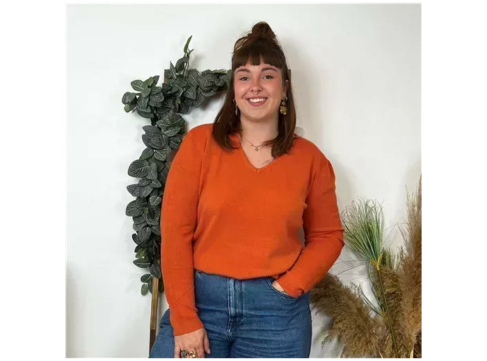 Y250- Pull Laine Cachemire "Tricotonic" (les T44&48) (rouille)