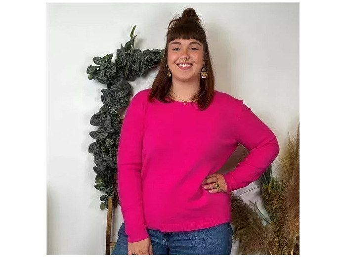 Y253- Tricotonic Col rond, Les T44 & 48 (fuchsia)