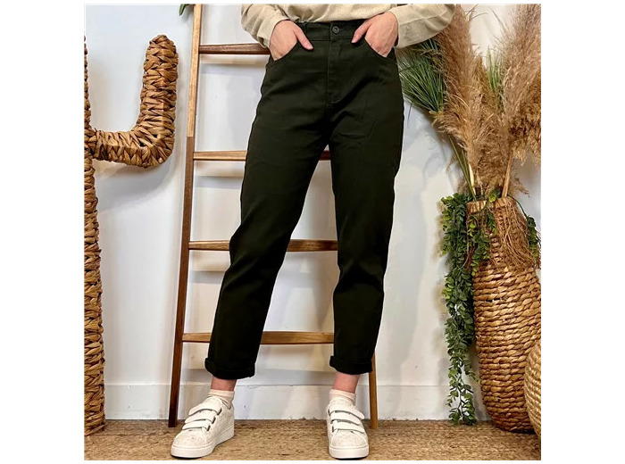 O080- Jean Mom Voggo (T36-T44) (kaki)