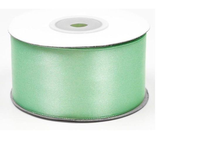 Ruban satin 38 mm de large bobine de 25 m vert d'eau ref 314