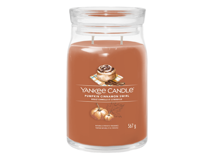 YANKEE CANDLE ROULE CANNELLE CITROUILLE GRAND MODELE