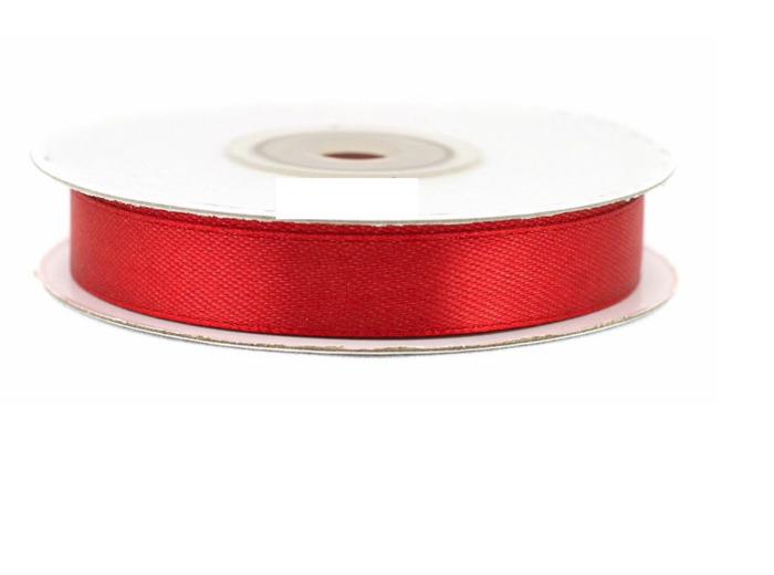 Ruban satin rouge 250 largeur 12 mm