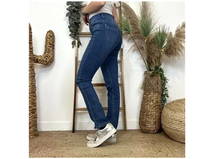 N495- Jean coupe Droite Voggo (T36-T44) (denim foncé)