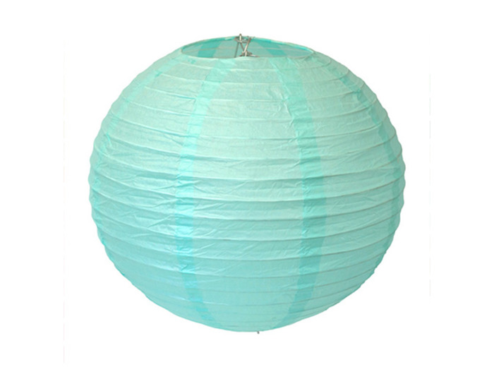 Lampion en papier de soir de 20 cm de diametre Vert d'eau