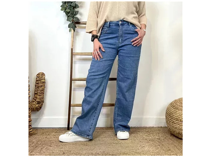 N009- Jean Flare Voggo (T36-T44) (denim clair)