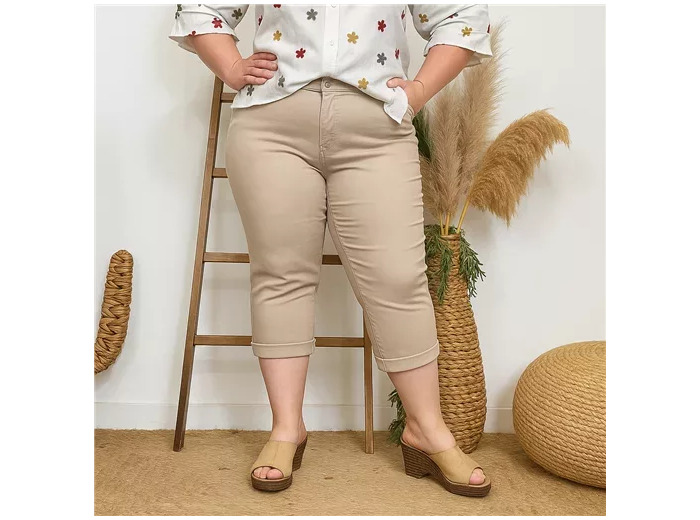 O600- Pantacourt Voggo (T42-T50) (beige)